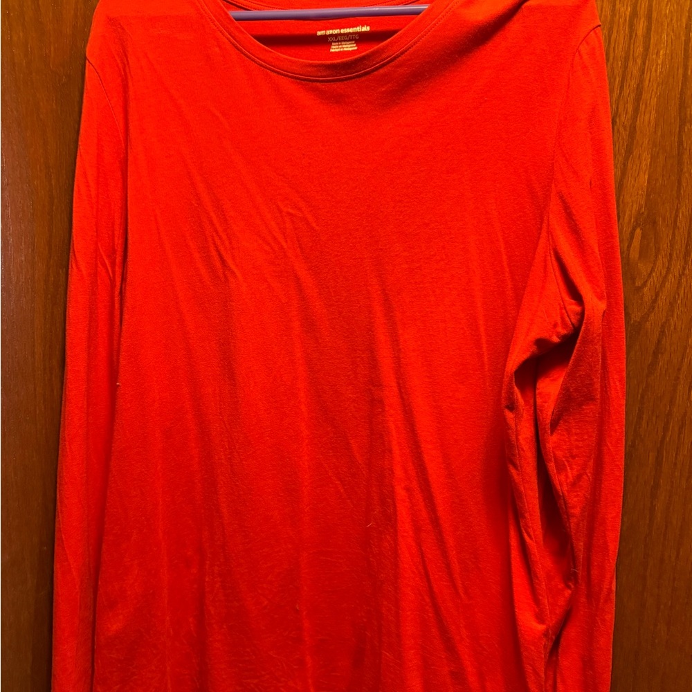 Amazon Essentials Like new  red long sleeve t shirt size 2xl